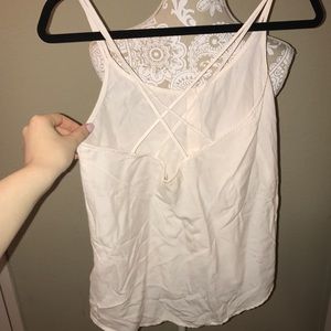 Blush 3/4 button down Tank Top